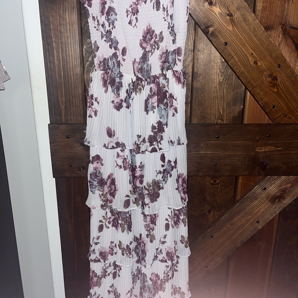 Socialite Pink and Purple Smocked Dress
